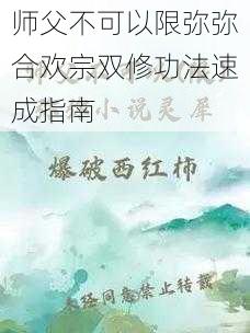 师父不可以限弥弥合欢宗双修功法速成指南