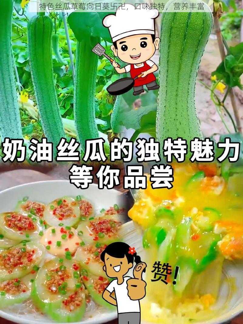 特色丝瓜草莓向日葵卐卍，口味独特，营养丰富