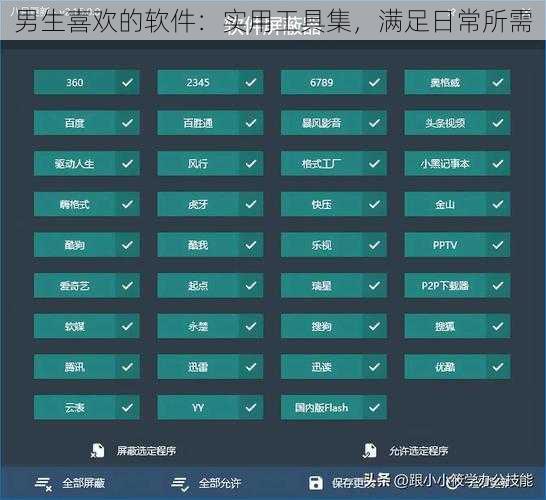 男生喜欢的软件：实用工具集，满足日常所需