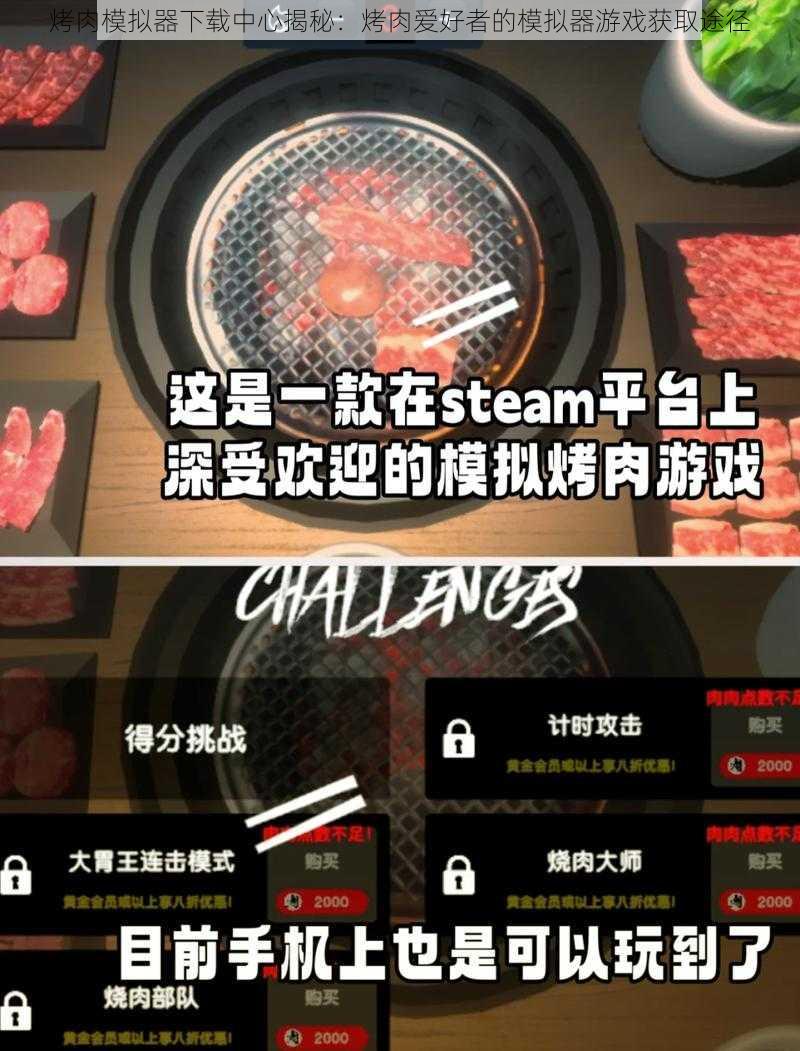 烤肉模拟器下载中心揭秘：烤肉爱好者的模拟器游戏获取途径