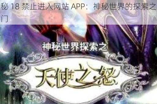 秘 18 禁止进入网站 APP：神秘世界的探索之门