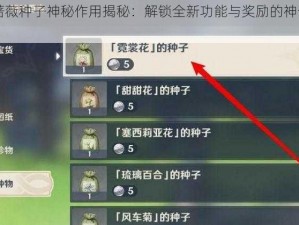 原神金蔷薇种子神秘作用揭秘：解锁全新功能与奖励的神奇种子力量解析