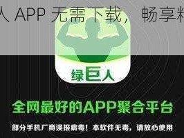 绿巨人 APP 无需下载，畅享精彩视频