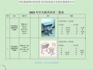 学校课桌椅kh新选择 如何选择适合学校的课桌椅 KH？