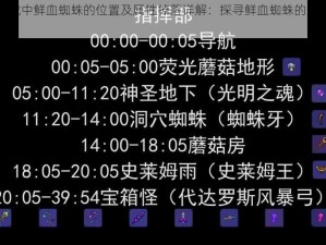 泰拉瑞亚游戏中鲜血蜘蛛的位置及属性掉落详解：探寻鲜血蜘蛛的踪迹与战利品获取攻略