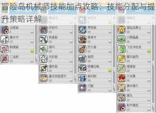 冒险岛机械师技能加点攻略：技能分配与提升策略详解