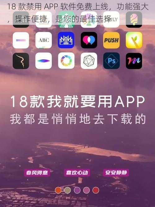 18 款禁用 APP 软件免费上线，功能强大，操作便捷，是您的最佳选择