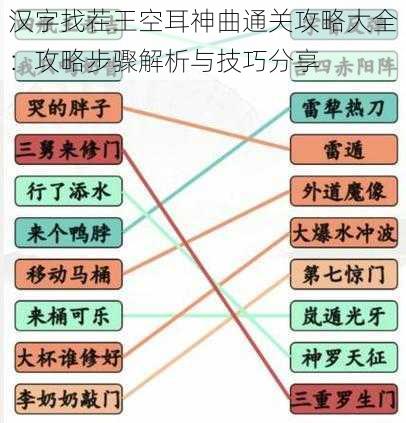 汉字找茬王空耳神曲通关攻略大全：攻略步骤解析与技巧分享