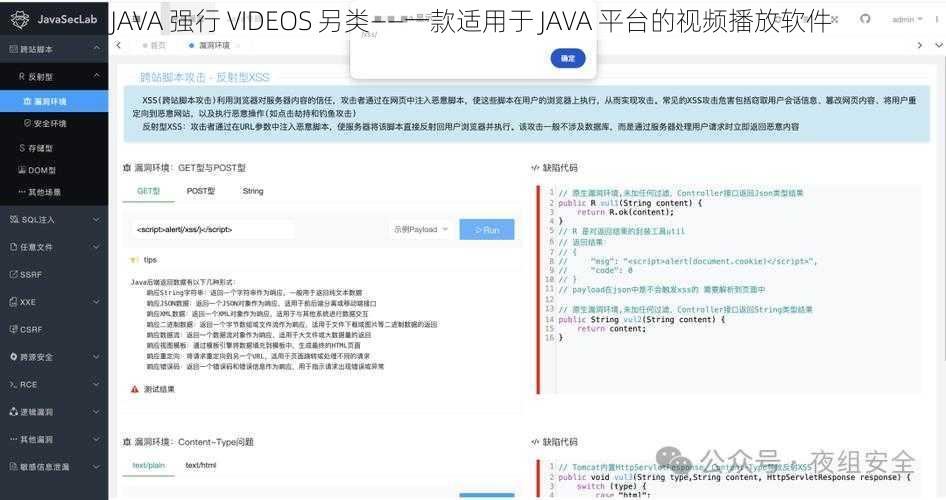 JAVA 强行 VIDEOS 另类——一款适用于 JAVA 平台的视频播放软件