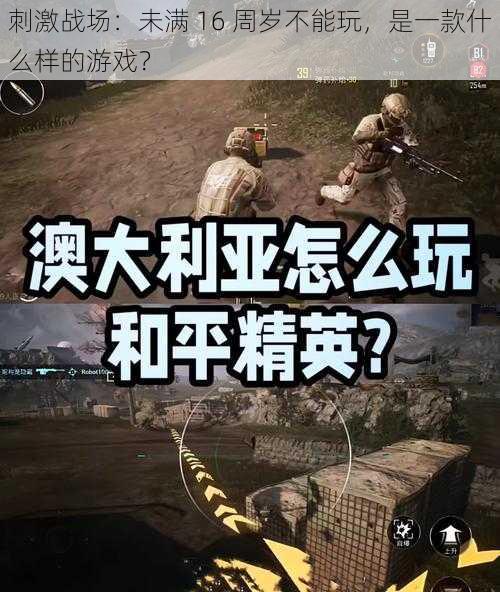 刺激战场：未满 16 周岁不能玩，是一款什么样的游戏？