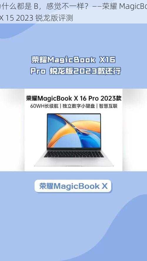 为什么都是 B，感觉不一样？——荣耀 MagicBook X 15 2023 锐龙版评测