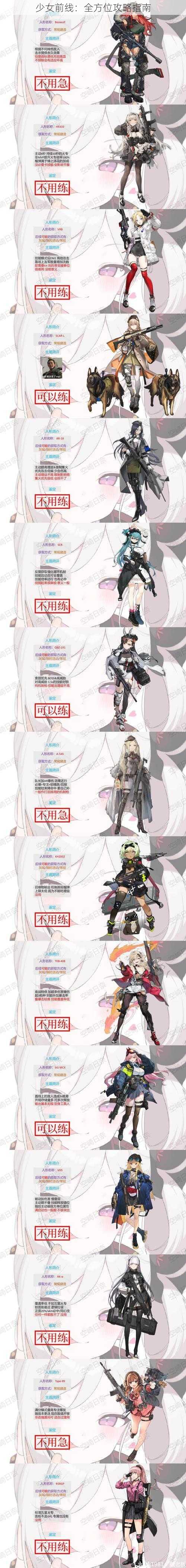 少女前线：全方位攻略指南