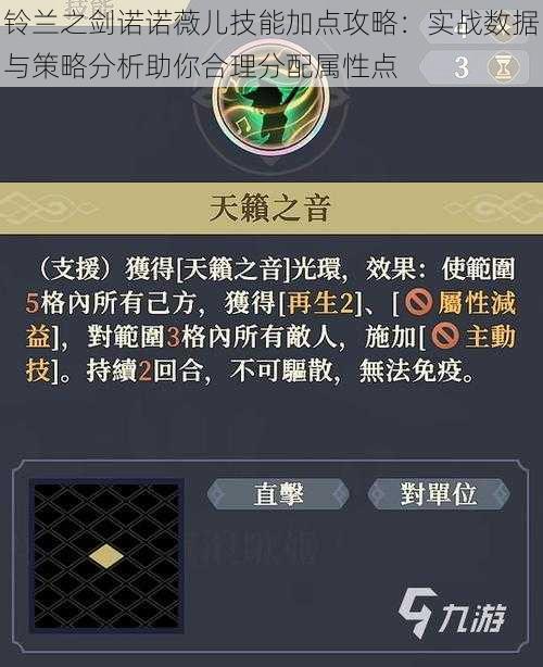 铃兰之剑诺诺薇儿技能加点攻略：实战数据与策略分析助你合理分配属性点