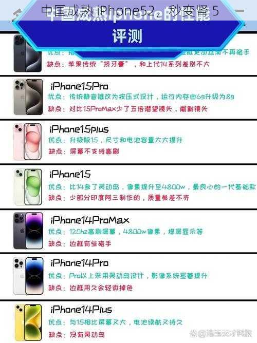 中国成熟 iPhone52，秒变肾 5