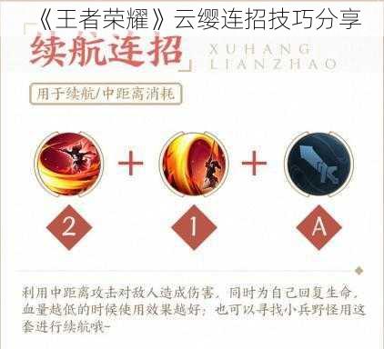 《王者荣耀》云缨连招技巧分享