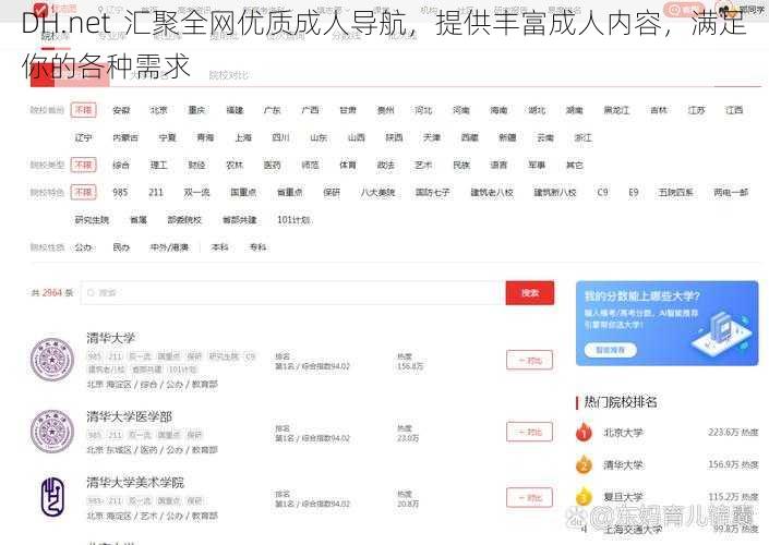 DH.net  汇聚全网优质成人导航，提供丰富成人内容，满足你的各种需求