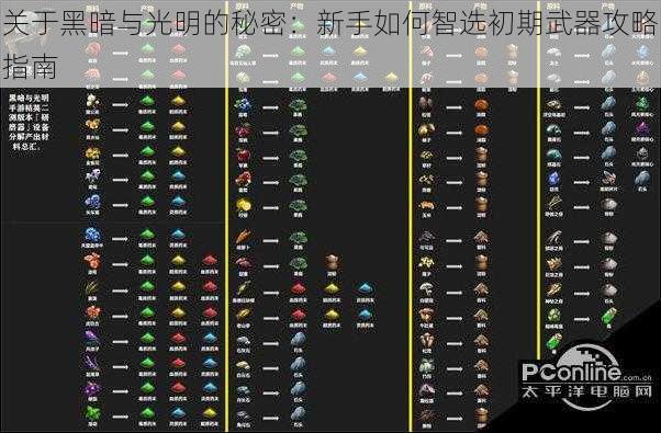 关于黑暗与光明的秘密：新手如何智选初期武器攻略指南