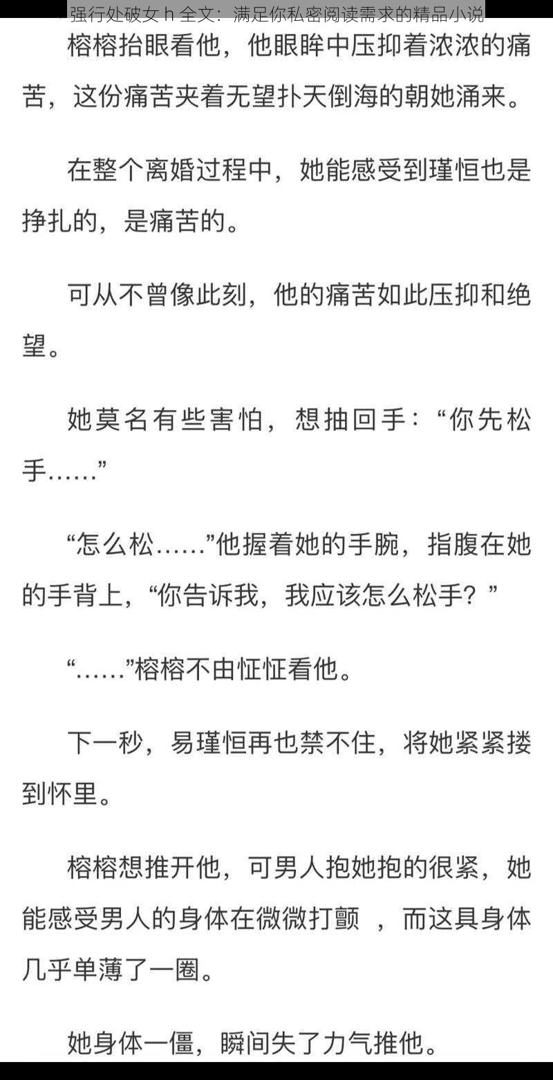 强行处破女 h 全文：满足你私密阅读需求的精品小说