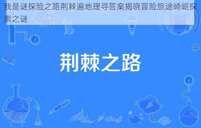 我是谜探险之路荆棘遍地理寻答案揭晓冒险旅途崎岖探索之谜