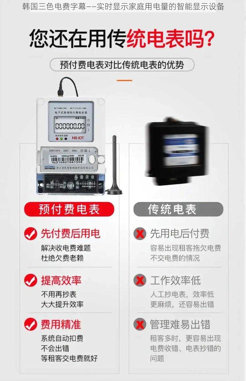 韩国三色电费字幕——实时显示家庭用电量的智能显示设备