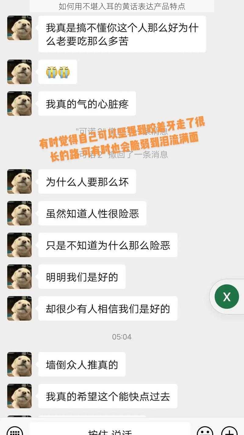 如何用不堪入耳的黄话表达产品特点