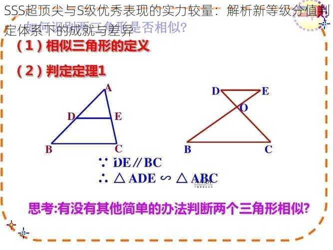 SSS超顶尖与S级优秀表现的实力较量：解析新等级分值判定体系下的成就与差异