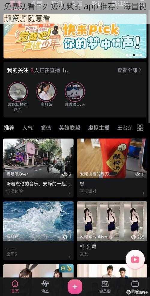 免费观看国外短视频的 app 推荐，海量视频资源随意看