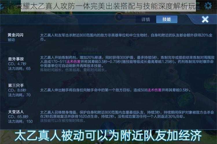 王者荣耀太乙真人攻防一体完美出装搭配与技能深度解析玩法介绍