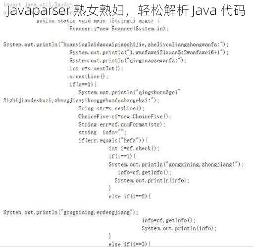 Javaparser 熟女熟妇，轻松解析 Java 代码