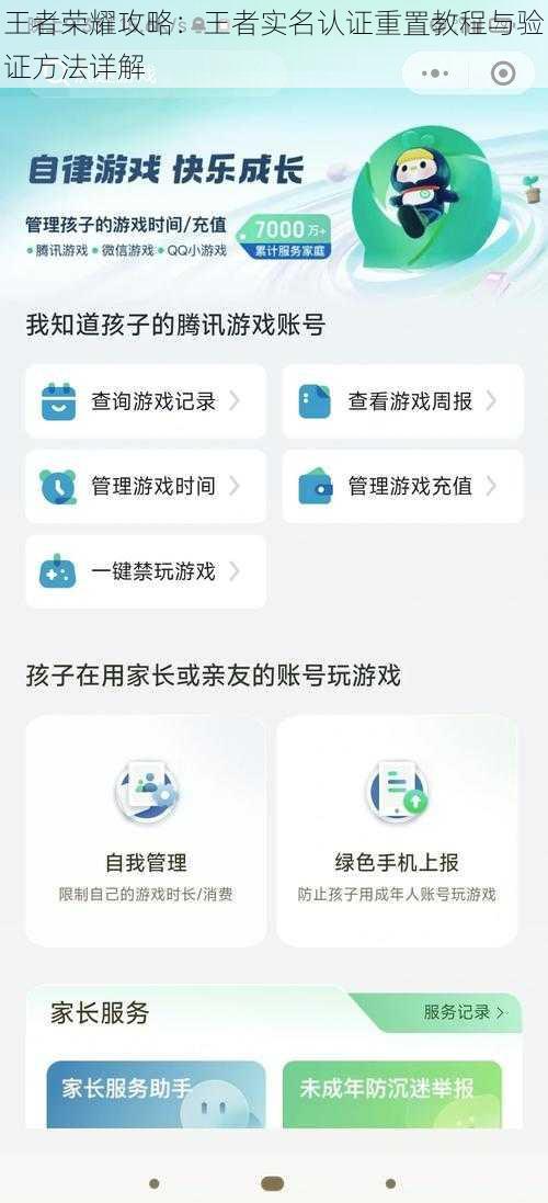 王者荣耀攻略：王者实名认证重置教程与验证方法详解