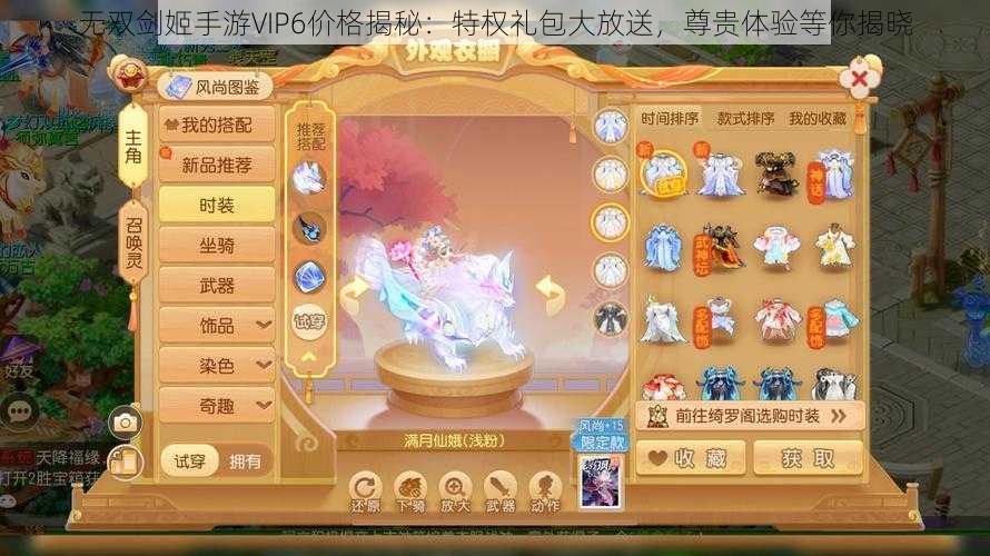 无双剑姬手游VIP6价格揭秘：特权礼包大放送，尊贵体验等你揭晓