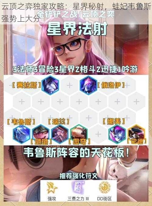 云顶之弈独家攻略：星界秘射，蛙妃韦鲁斯强势上大分