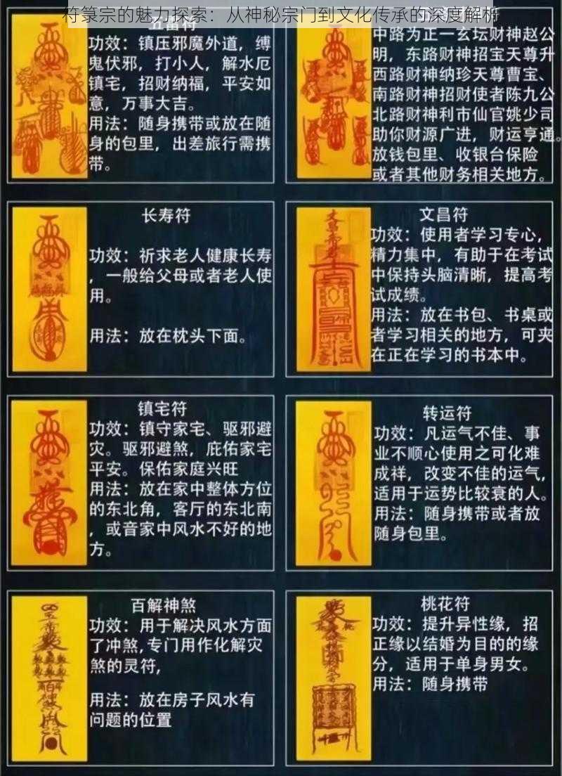 符箓宗的魅力探索：从神秘宗门到文化传承的深度解析