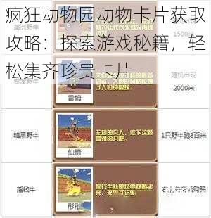 疯狂动物园动物卡片获取攻略：探索游戏秘籍，轻松集齐珍贵卡片