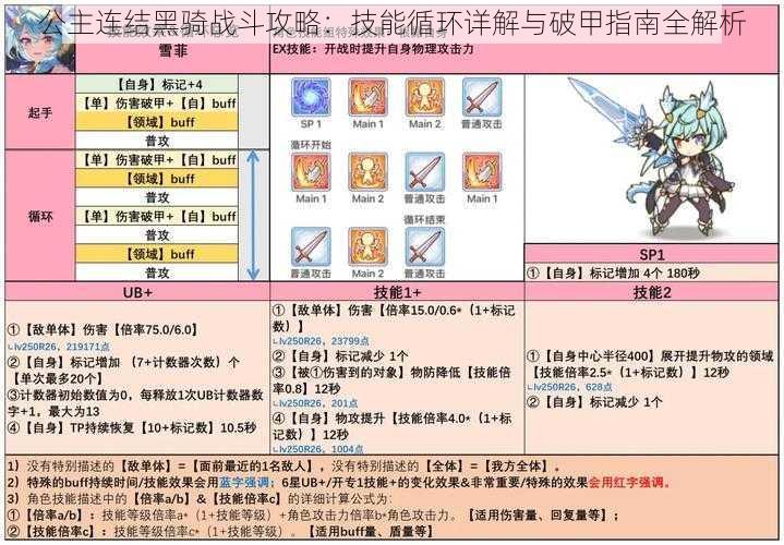 公主连结黑骑战斗攻略：技能循环详解与破甲指南全解析