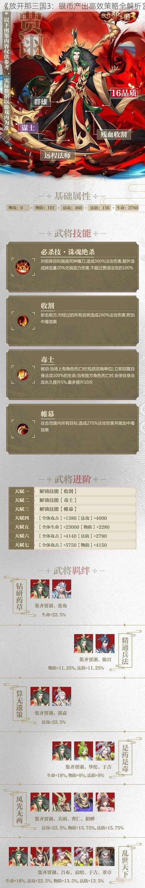 《放开那三国3：银币产出高效策略全解析》