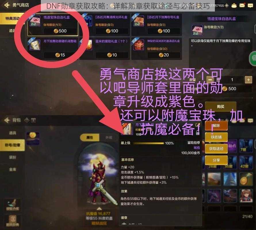 DNF勋章获取攻略：详解勋章获取途径与必备技巧