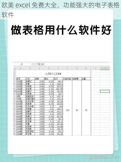 欧美 excel 免费大全，功能强大的电子表格软件