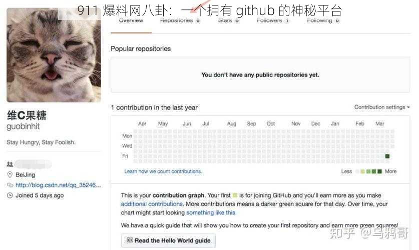 911 爆料网八卦：一个拥有 github 的神秘平台