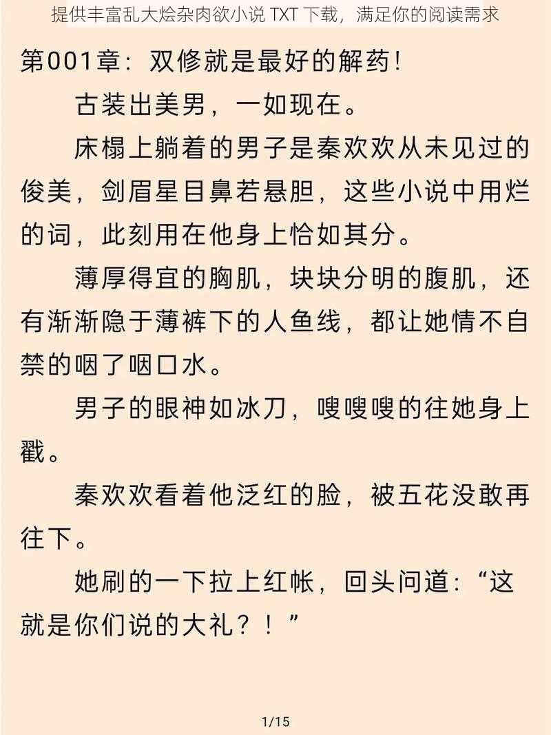 提供丰富乱大烩杂肉欲小说 TXT 下载，满足你的阅读需求