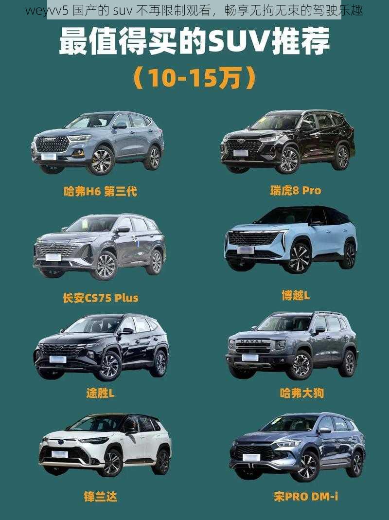 weyvv5 国产的 suv 不再限制观看，畅享无拘无束的驾驶乐趣