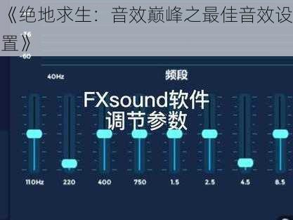 《绝地求生：音效巅峰之最佳音效设置》