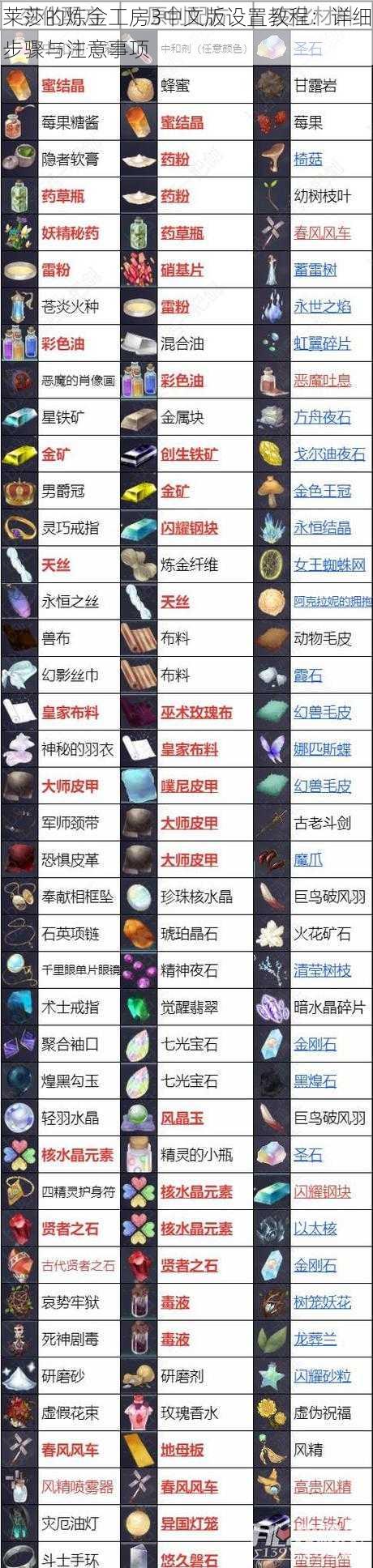 莱莎的炼金工房3中文版设置教程：详细步骤与注意事项