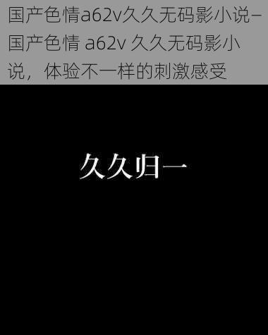 国产色情a62v久久无码影小说—国产色情 a62v 久久无码影小说，体验不一样的刺激感受