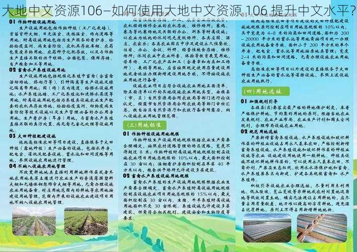 大地中文资源106—如何使用大地中文资源 106 提升中文水平？