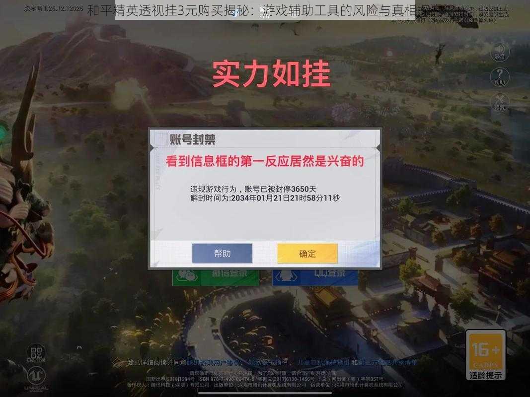 和平精英透视挂3元购买揭秘：游戏辅助工具的风险与真相探究