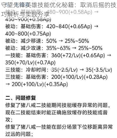 守望先锋英雄技能优化秘籍：取消后摇的技巧解析与实践分享