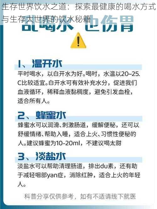 生存世界饮水之道：探索最健康的喝水方式与生存大世界的饮水秘籍