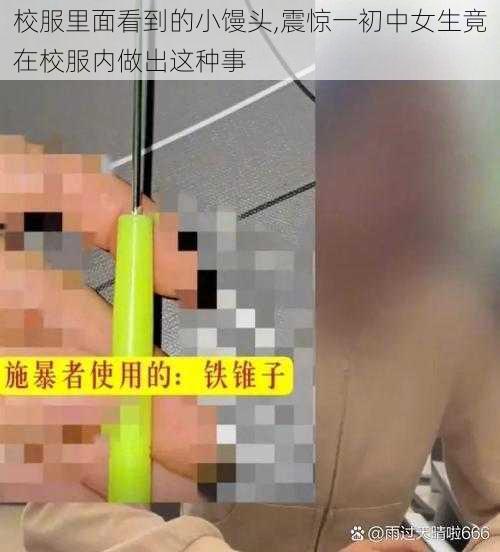 校服里面看到的小馒头,震惊一初中女生竟在校服内做出这种事