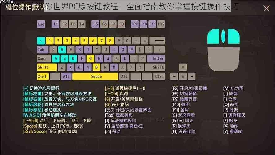 迷你世界PC版按键教程：全面指南教你掌握按键操作技巧